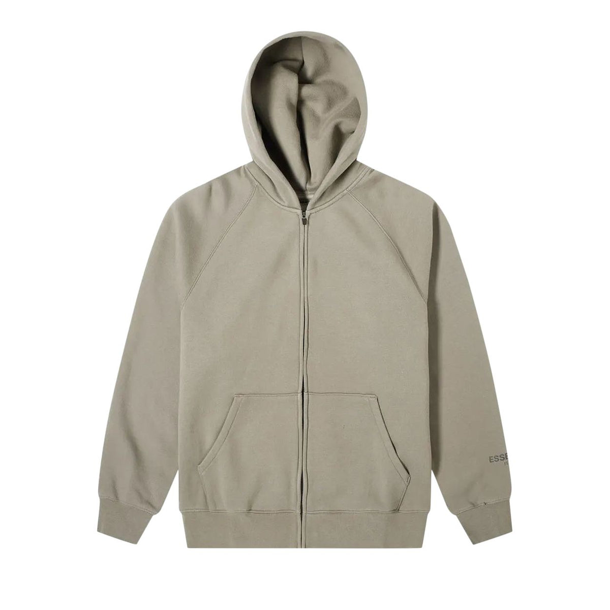 Fear of God Essentials Raglan Full Zip Hoodie 'Grey Flannel'