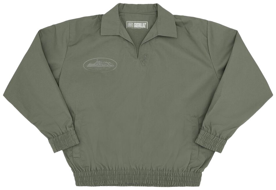 Corteiz Guerillaz* Drilltop 'Tonal Khaki'