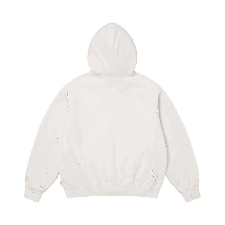 Supreme x MM6 Maison Margiela Box Logo Zip Up Hooded Sweatshirt 'White'