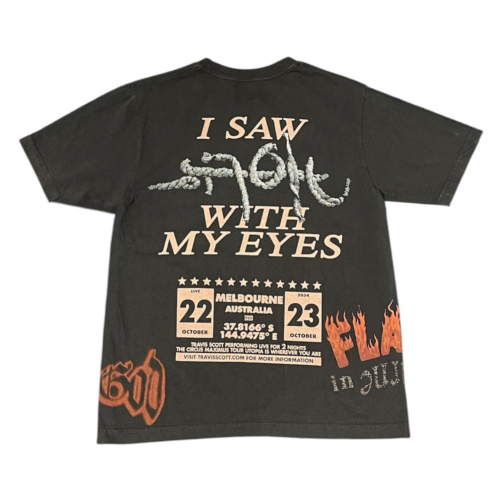 Travis Scott Melbourne Exclusive Utopia Circus Maximus Tour Merch Tee