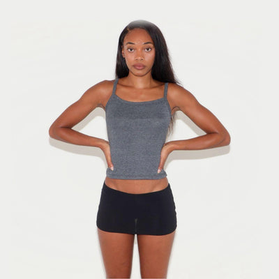 Dark Heather Grey Spaghetti Tank Top