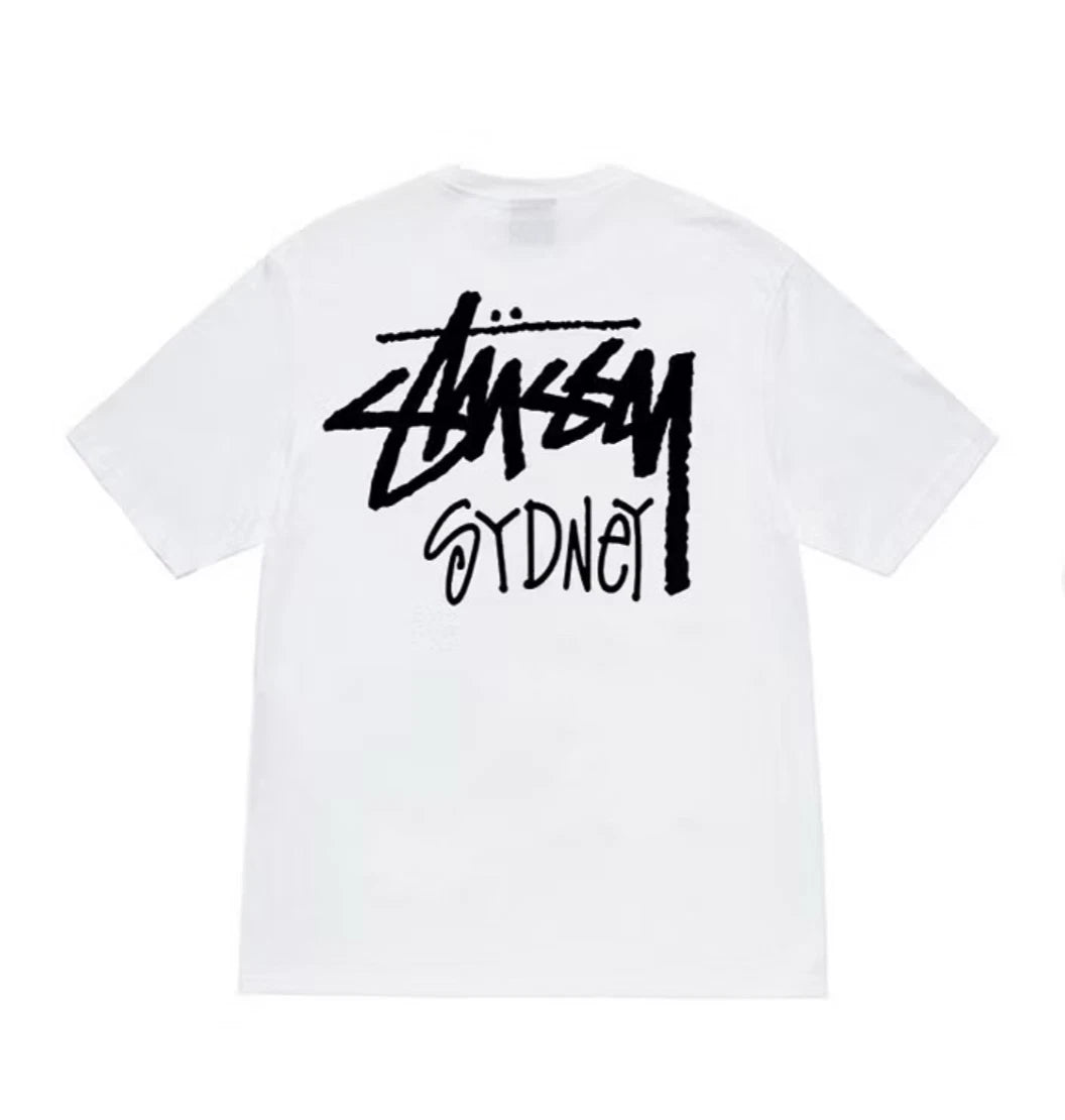 STUSSY SYDNEY Logo Tee White