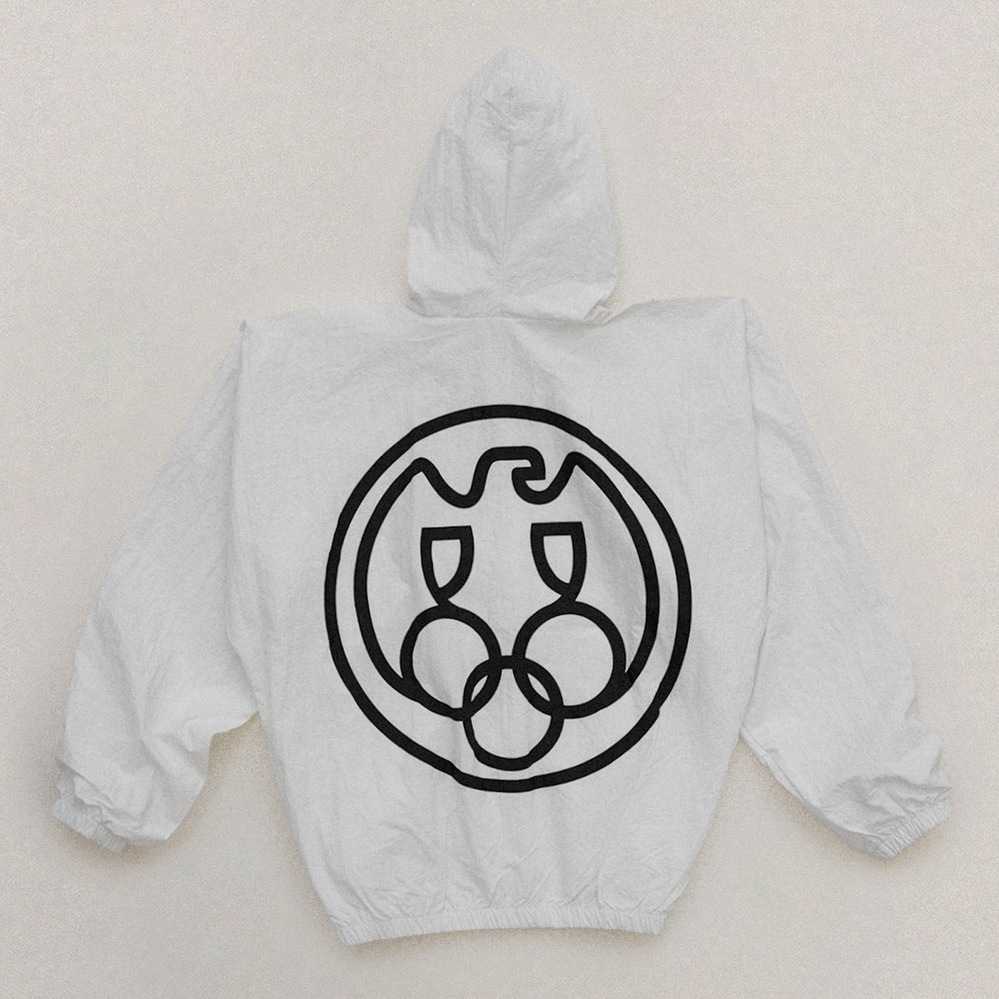 Yeezy Windbreaker Zip-Up Printed - White