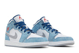 Air Jordan 1 Mid SE GS 'French Blue' view 8
