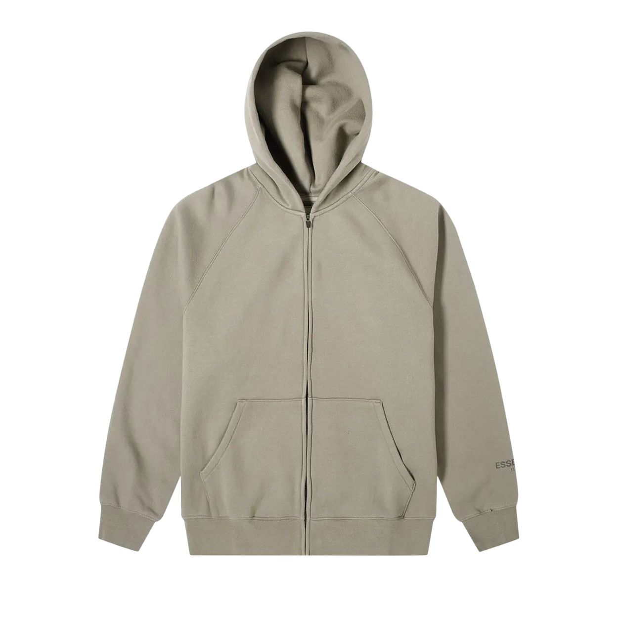 Fear of God Essentials Raglan Full Zip Hoodie 'Grey Flannel'