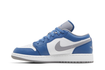 Air Jordan 1 Low GS 'True Blue Cement'