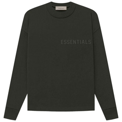 Fear of God Essentials Long-Sleeve Tee 'Off Black' view 1