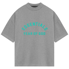 Fear of God Essentials Heavy Jersey Short-Sleeve Tee 'Dark Heather Oatmeal' view 1