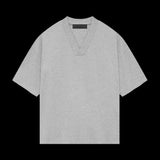 Fear of God Essentials V-Neck Tee 'Light Heather Grey' view 1