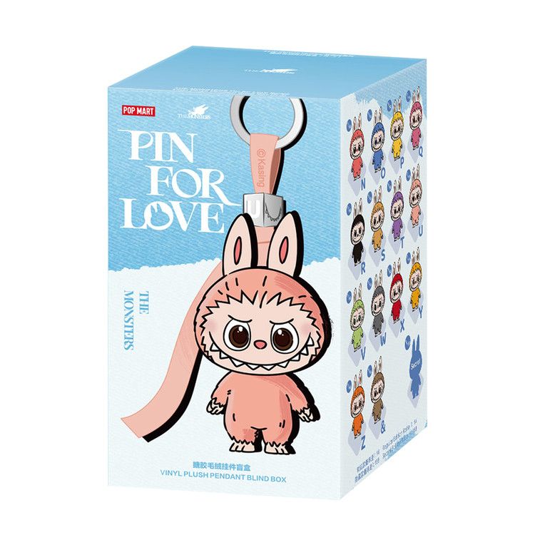 Pop Mart Labubu THE MONSTERS Pin for Love Series N-Z Vinyl Plush Pendant Blind Box 'Mystery'