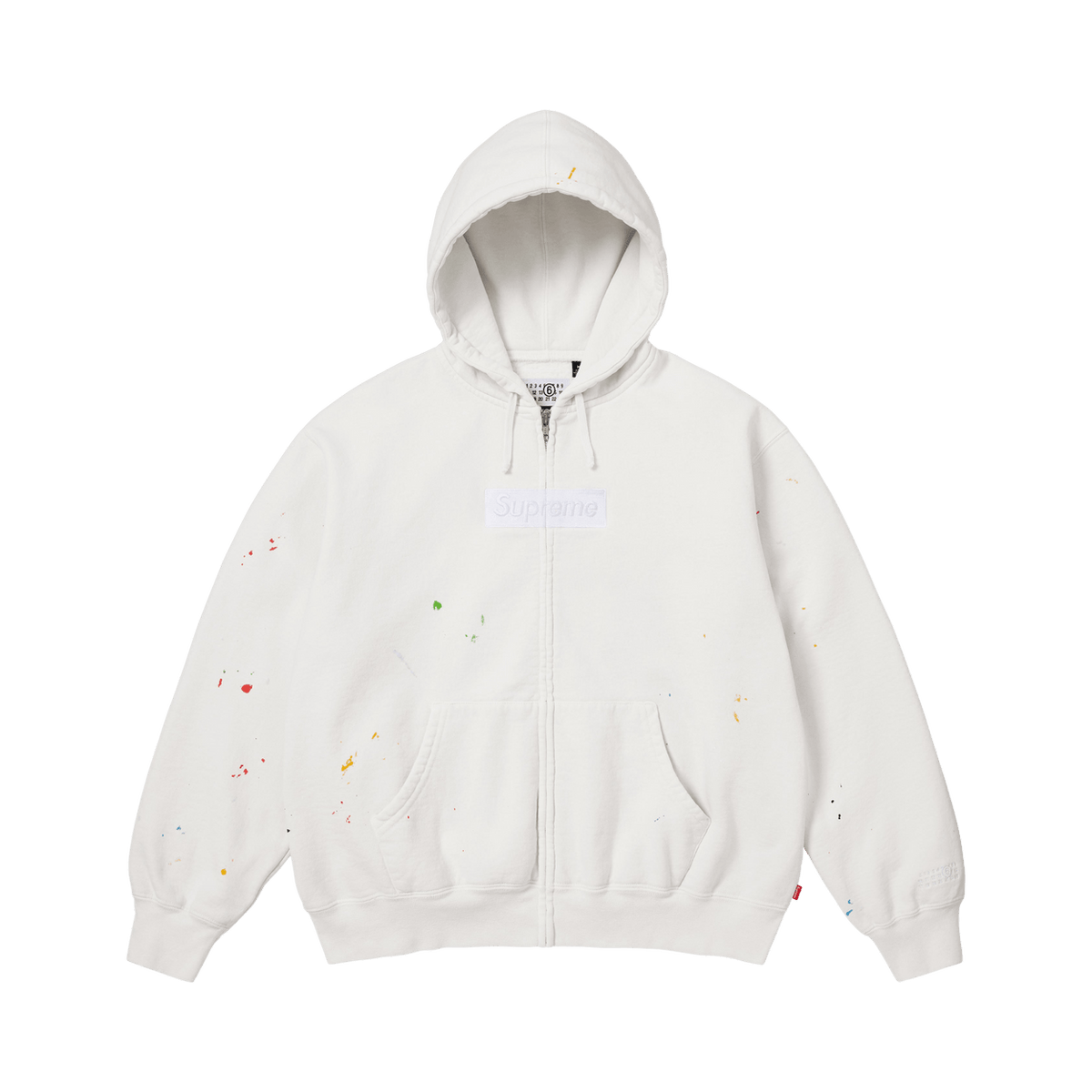 トップス Supreme x MM6 Maison Margiela BoxLogoZip Supreme x MM6 Maison Margiela Box Logo Zip Up Hooded Sweatshirt