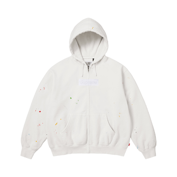Supreme x MM6 Maison Margiela Box Logo Zip Up Hooded Sweatshirt 'White'