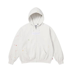 Supreme x MM6 Maison Margiela Box Logo Zip Up Hooded Sweatshirt 'White' view 2
