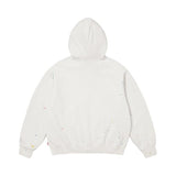 Supreme x MM6 Maison Margiela Box Logo Zip Up Hooded Sweatshirt 'White' view 3