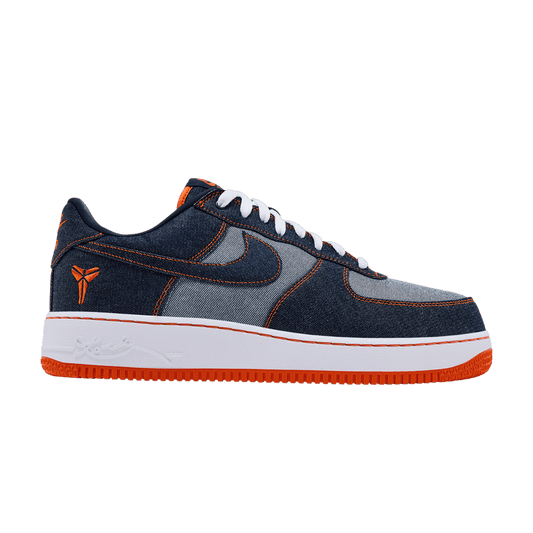 Kobe Bryant × Nike Air Force 1 Low Protro Denim "Obsidian/Safety Orange"