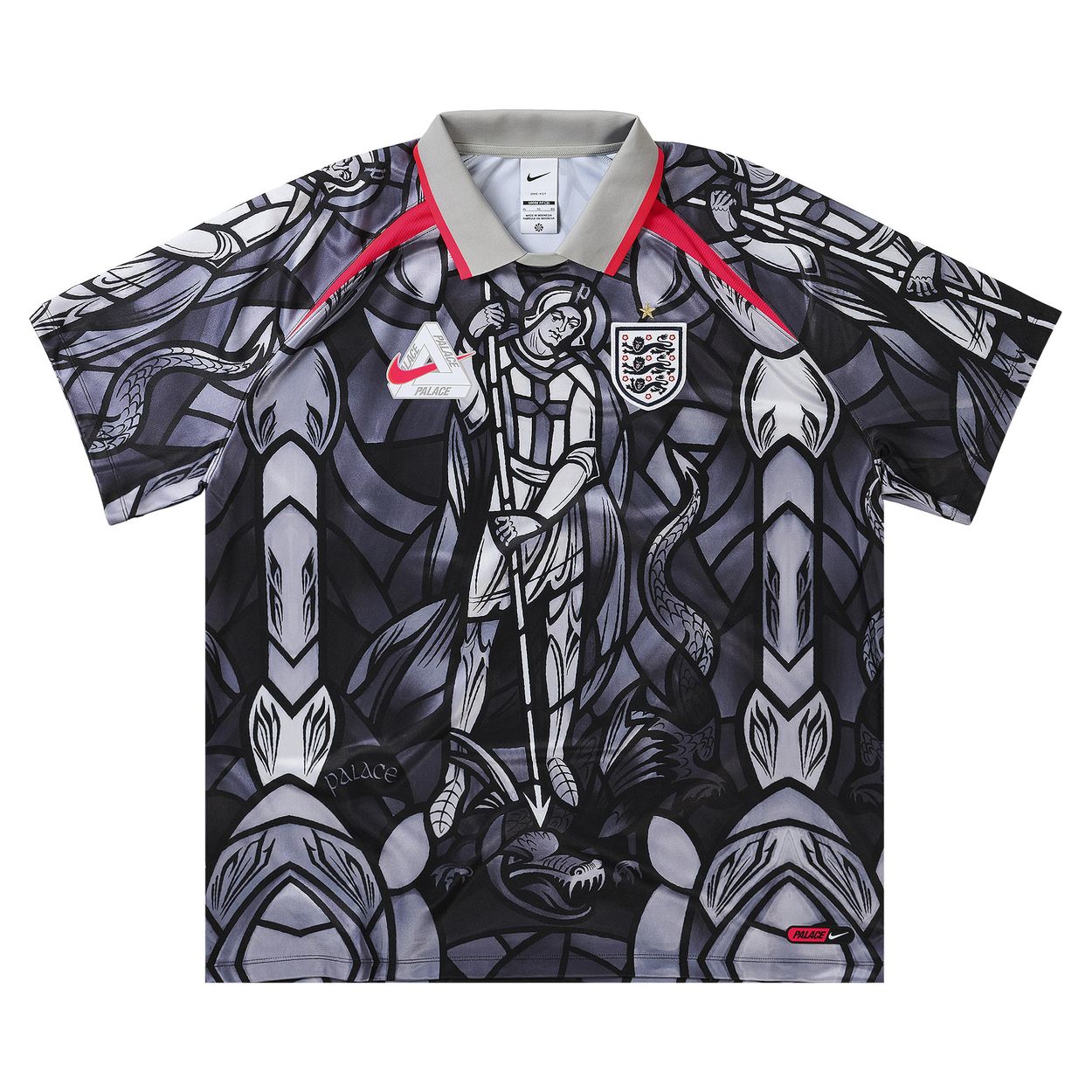 Palace x Nike England Dri-Fit Football Jersey 'Pewter Grey/Bright