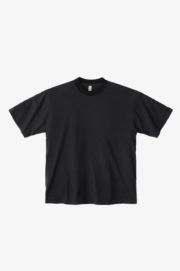 Cotton 6.5oz 1801 Ringer T-Shirt - Black/Black Edge