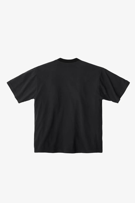Cotton 6.5oz 1801 Ringer T-Shirt - Black/Black Edge
