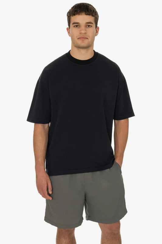 Cotton 6.5oz 1801 Ringer T-Shirt - Black/Black Edge