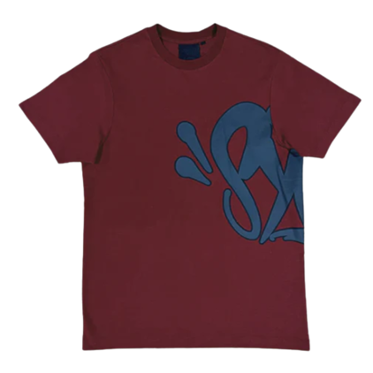 Syna World Logo T-Shirt - Burgundy/Grey