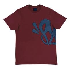 Syna World Logo T-Shirt - Burgundy/Grey view 1
