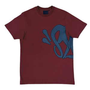 Syna World Logo T-Shirt - Burgundy/Grey