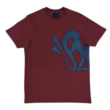 Syna World Logo T-Shirt - Burgundy/Grey