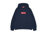 Supreme Box Logo Hooded Sweatshirt "Navy" (24FW) view 1