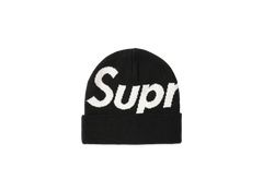 Supreme Big Logo Beanie "Black" view 1