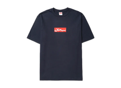 Supreme Arabic Box Logo Tee "Navy" view 1