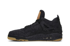 Levi's x Air Jordan 4 Retro 'Black Denim' view 3