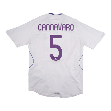 Real Madrid 2007-08 Home Shirt (#5 CANNAVARO)