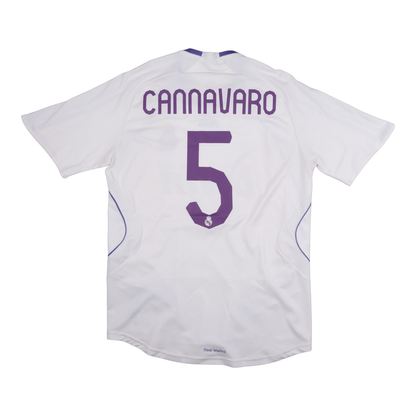 Real Madrid 2007-08 Home Shirt (#5 CANNAVARO)