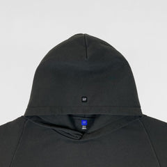 Yeezy Gap Engineered by Balenciaga Logo Shrunken Hoodie 'Black' view 2