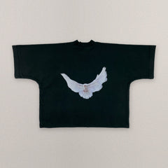Yeezy Gap Engineered by Balenciaga Crop Dove No Seam Tee 'Black' view 1