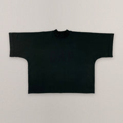 Yeezy Gap Engineered by Balenciaga Crop Dove No Seam Tee 'Black' view 4