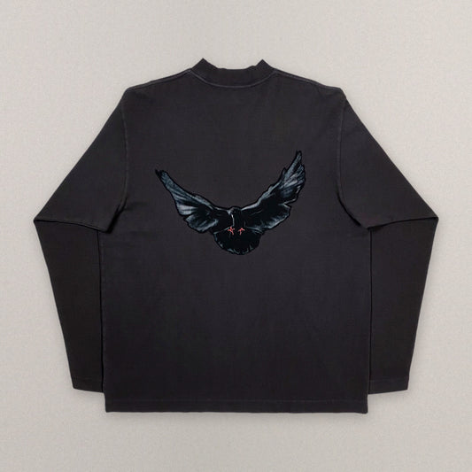 Yeezy Gap Engineered by Balenciaga Dove Longsleeve Tee Dark Grey in Dark Grey, cover #color_Dark Grey