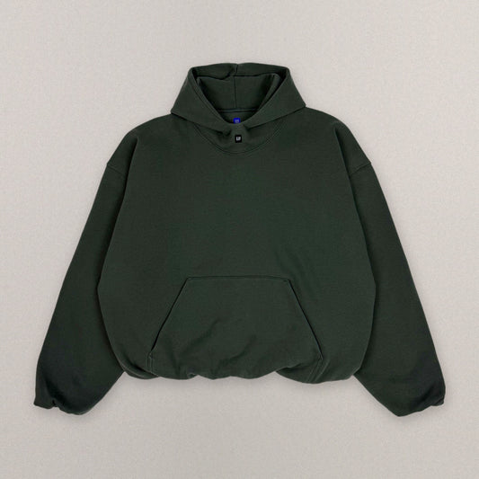 Yeezy Gap Engineered by Balenciaga Logo Hoodie Dark Green in Dark Green, cover #color_Dark Green