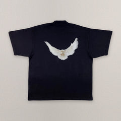 Yeezy Gap Engineered by Balenciaga Crop Dove Fleece Tee 'Black' view 1