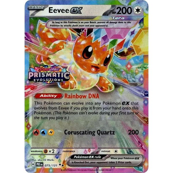 Eevee ex - 075/131 (Prismatic Evolutions Stamp)