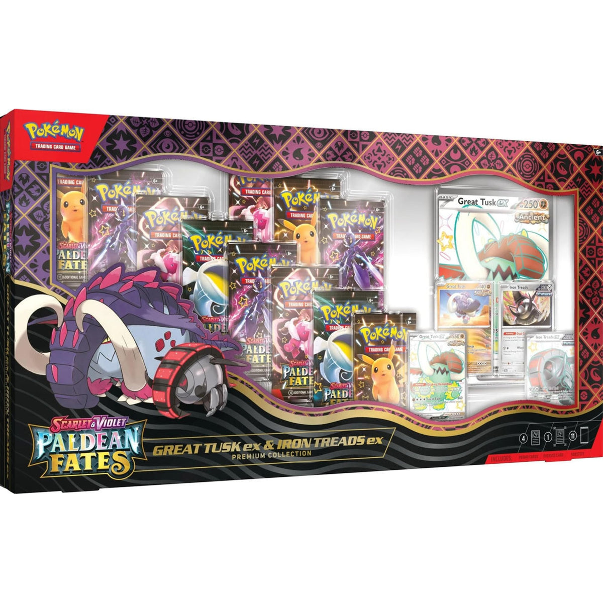 Paldean Fates Great Tusk ex & Iron Treads ex Premium Collection