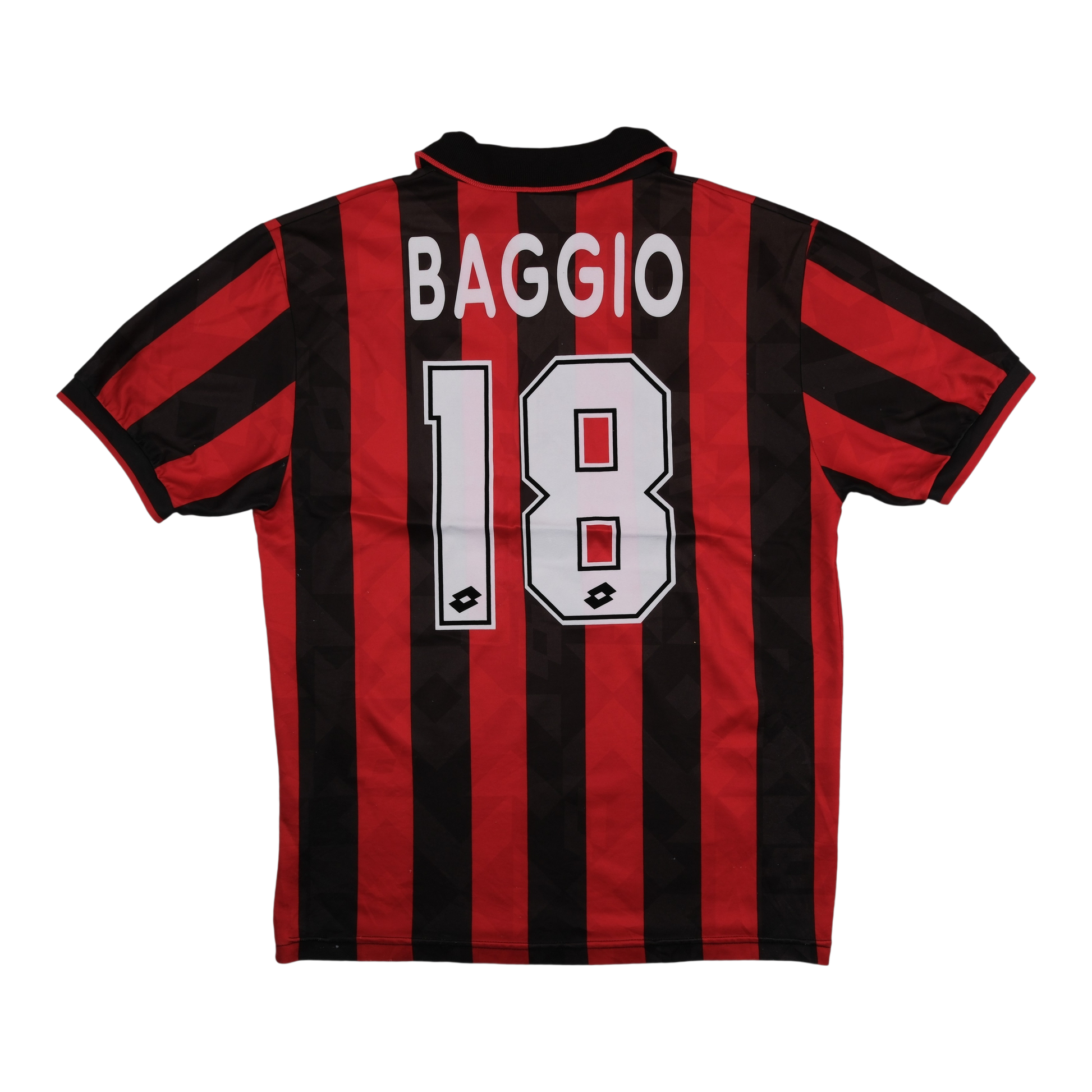 AC Milan 1994-95 Home Shirt (#18 BAGGIO) | Retailer