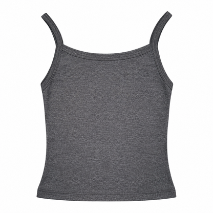 Dark Heather Grey Spaghetti Tank Top