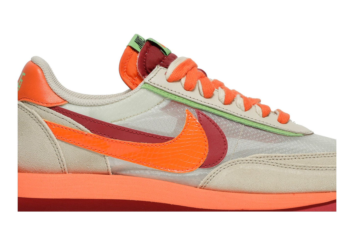 sacai x Clot x Nike LDWaffle 'Net Orange Blaze'