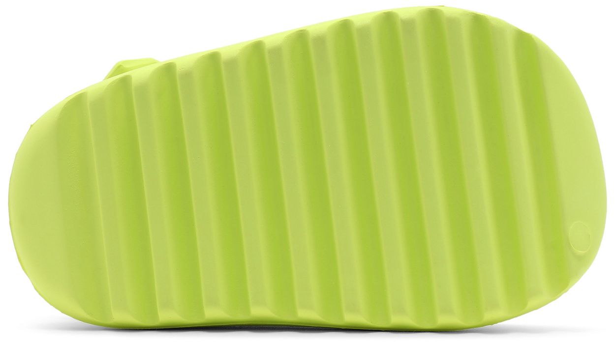 Adidas — Yeezy Slides Infants 'Glow Green' (image 5 of 9)