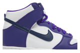 Nike Dunk High GS White Midnight Navy view 2