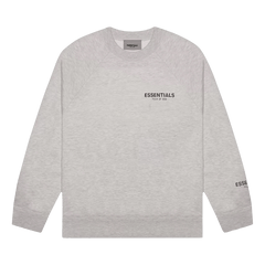 Fear of God Essentials Crewneck Sweatshirt 'Dark Heather Oatmeal' view 1