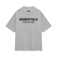 FEAR OF GOD ESSENTIALS Jersey Crewneck T-Shirt - Light Heather Grey (Holiday 2024) view 1