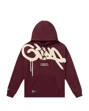 Geedup Handstyle Hoodie Maroon/Cream