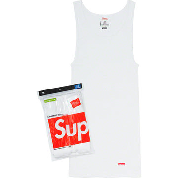 Supreme®/Hanes® Tagless Tank Tops (3 Pack) — White
